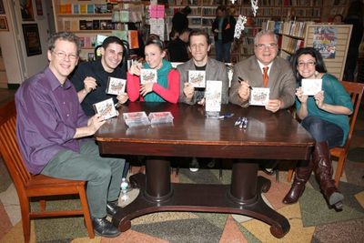 Musical director David Caldwell, Marcus Stevens, Jenny Lee Stern, Scott Richard Foste Photo