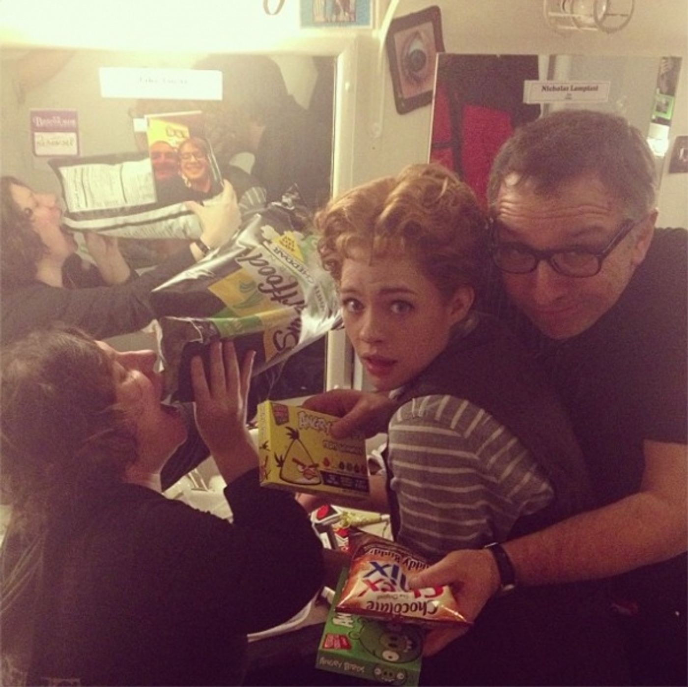 Photo Flash: Saturday Intermission Pics, Dec 15 - NEWSIES, EVITA Send Thoughts to Newtown, SantaCon & More! Image