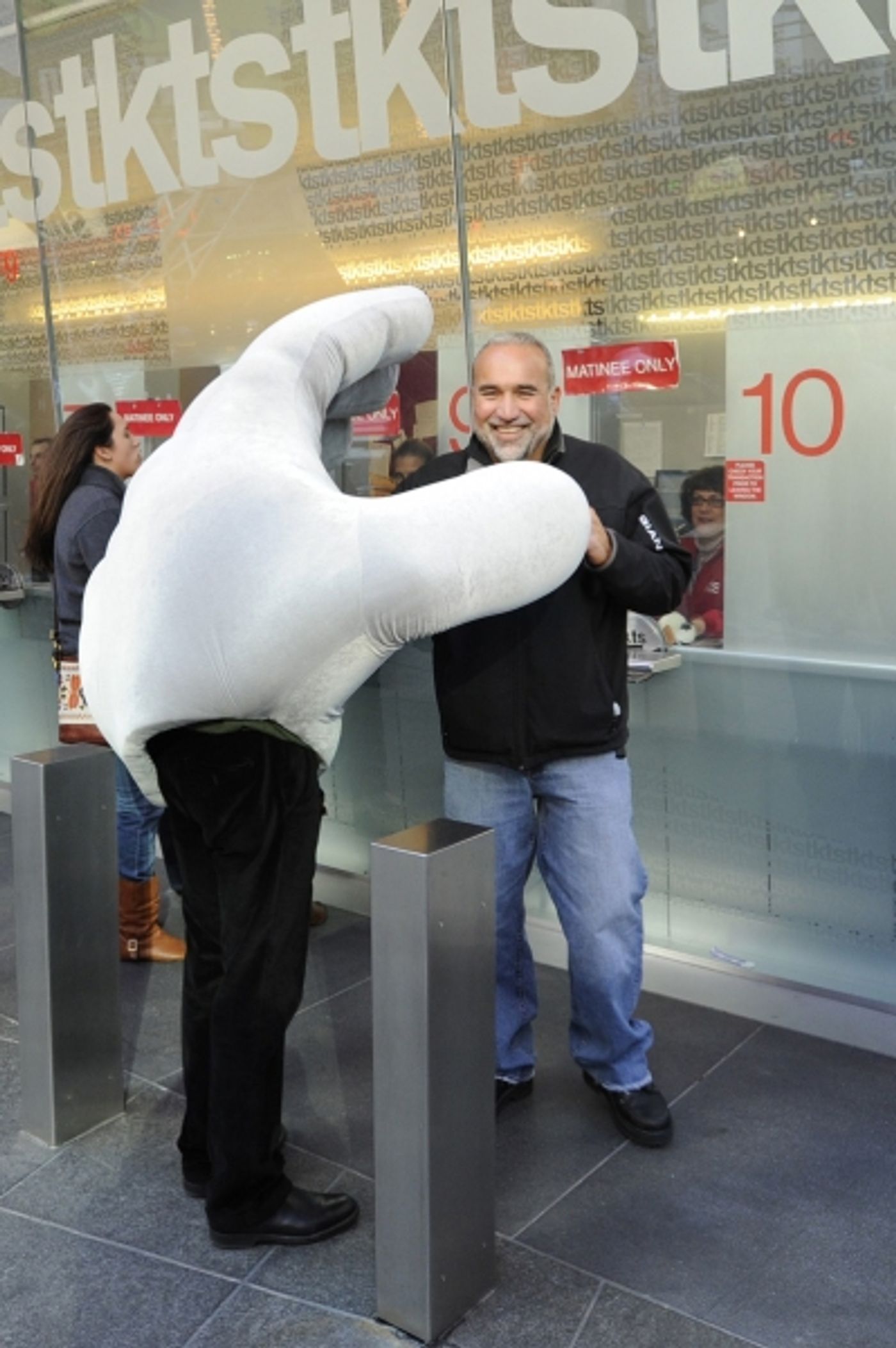 Photo Flash: Mummenschanz's Slinky Man and Two Giant Hands in Times Square  Image