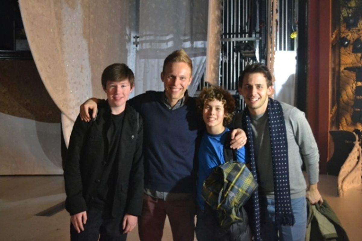 Zachary Sayle and Jake Bennett Siegfried, Ralphie and Randy from the 2009 Kansas City Production with Benj Pasek and Justin Paul at 