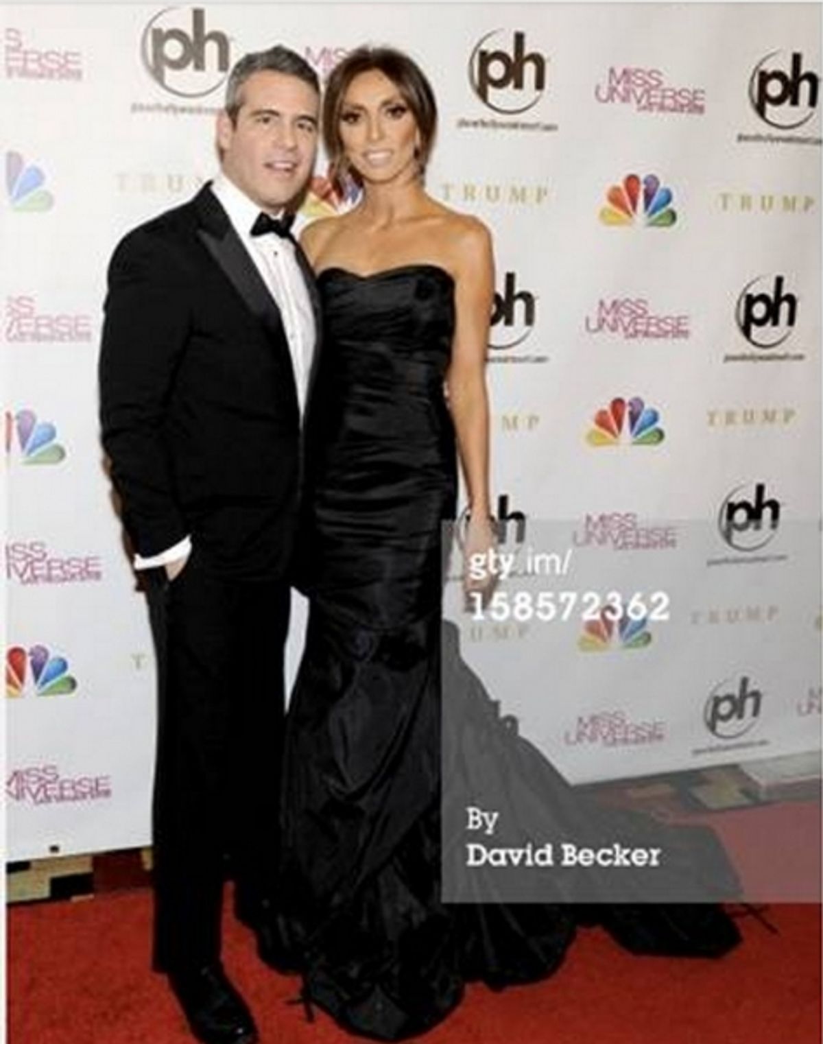 Giuliana Rancic with co-host Andy Cohen at the Miss Universe Pageant in Las Vegas (Photos by David Becker gty.img) at Fashion Photo of the Day 12/20/12 - Giuliana Rancic