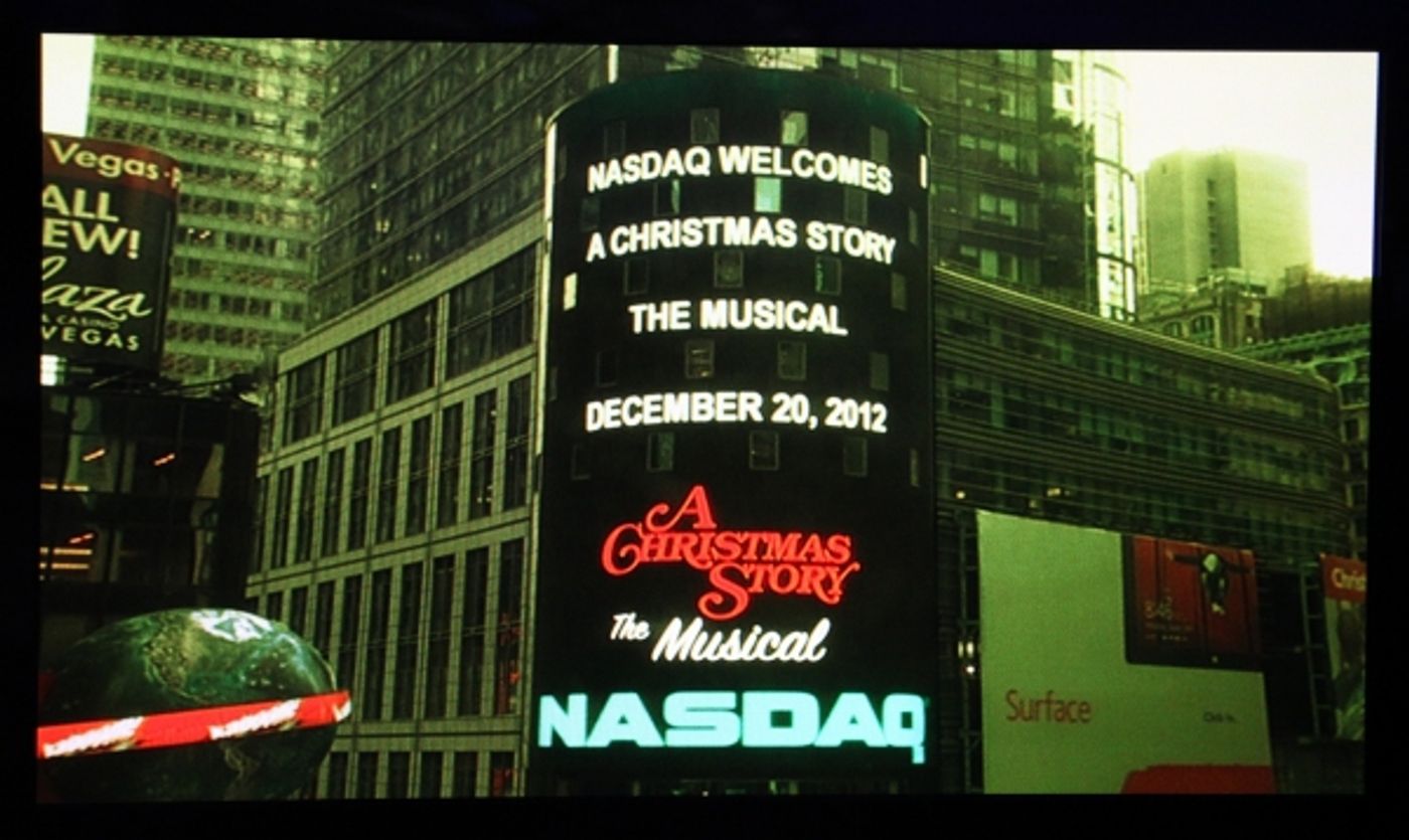 Exclusive Photo Coverage: A CHRISTMAS STORY Cast Visits NASDAQ Times Square  Image