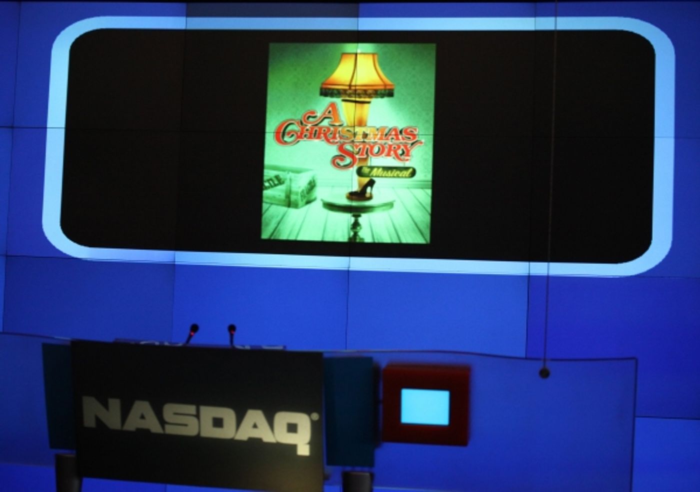 Exclusive Photo Coverage: A CHRISTMAS STORY Cast Visits NASDAQ Times Square  Image