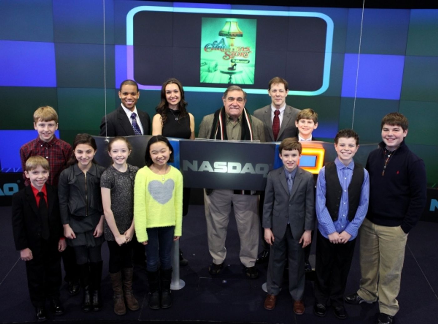 Exclusive Photo Coverage: A CHRISTMAS STORY Cast Visits NASDAQ Times Square  Image