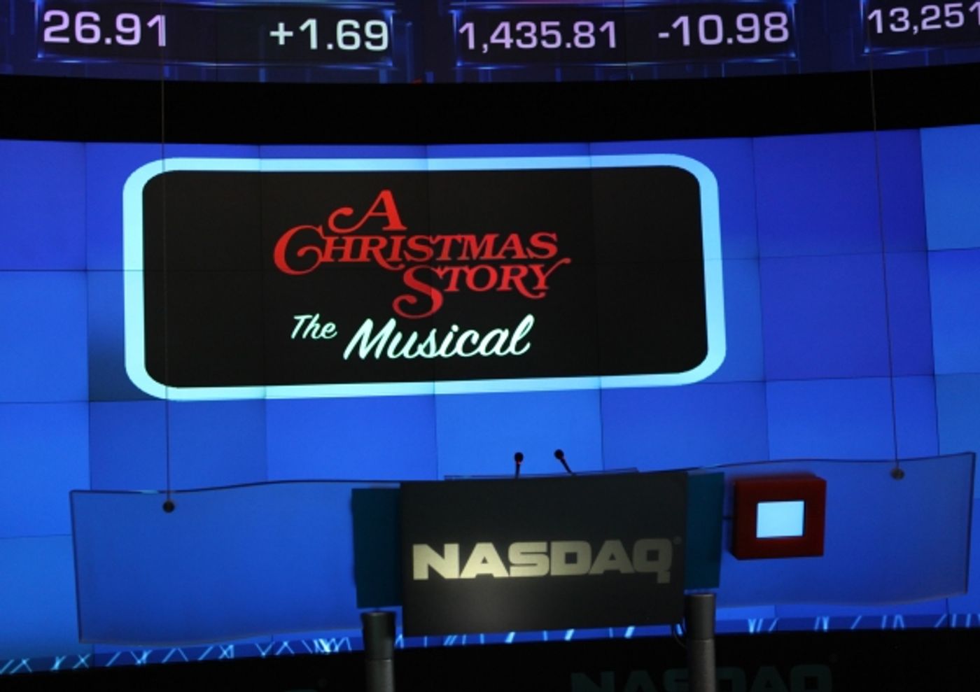 Exclusive Photo Coverage: A CHRISTMAS STORY Cast Visits NASDAQ Times Square  Image