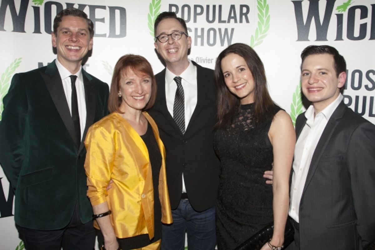 Outside of UK subscription dealsMandatory Credit: Photo by Dan Wooller/Rex / Rex USA (1192955y)James Draisey, Petra Siniawski, Michael McCabe, Katie Rowley Jones and Sam Lupton'Wicked' play press night after party at the Apollo Victoria Theatre, London, at 