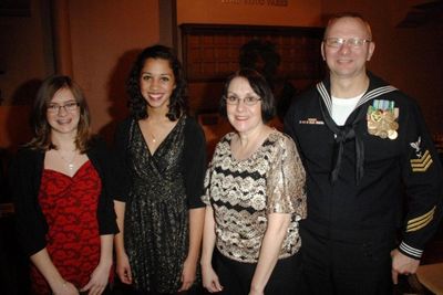 Ashley Dusa, Lindsey Dusa, Patti Dusa, USN YN Joseph Dusa Photo
