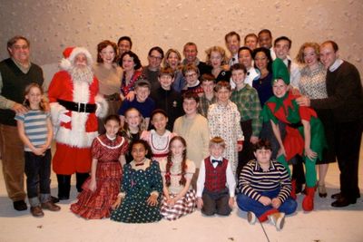 Matthew Broderick, James Broderick, Kelli O'Hara, Adam Shankman and the cast of A CHR Photo