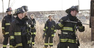 Charlie Barnett, David Eigenberg, Jesse Spencer, Lauren German, Monica Raymund, Taylo Photo