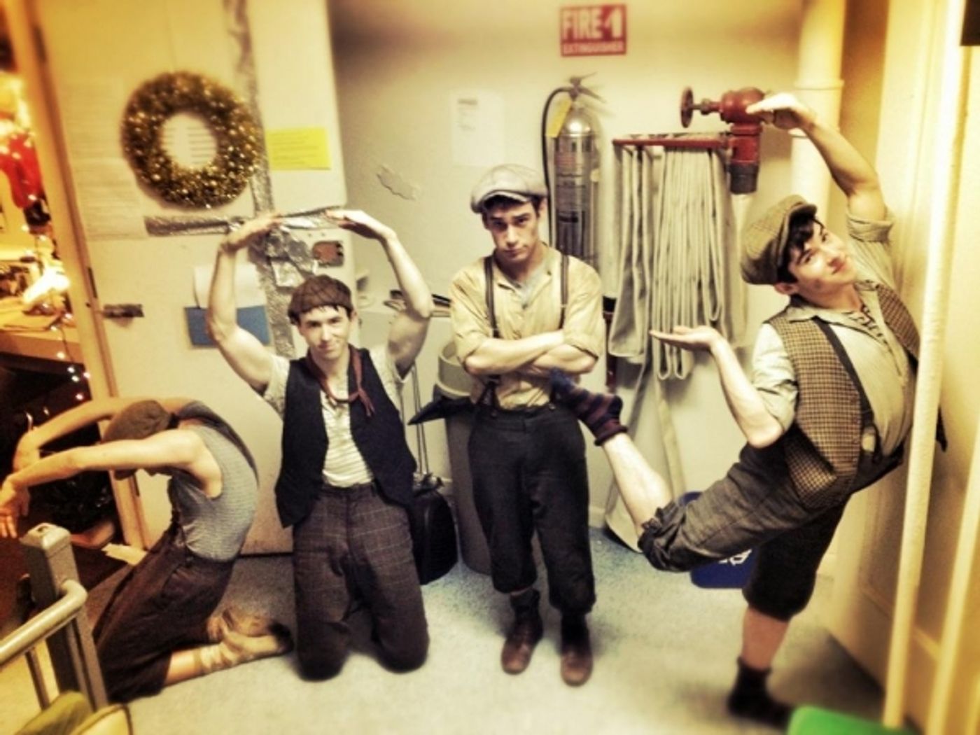 Photo Flash: Saturday Intermission Pics, Dec 29 - New Year's Edition - NEWSIES Ushers in 2013 and More! Image