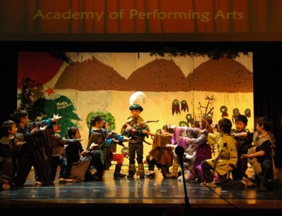 Anthony Gu, center, as Robin Hood with his Merry Men Photo
