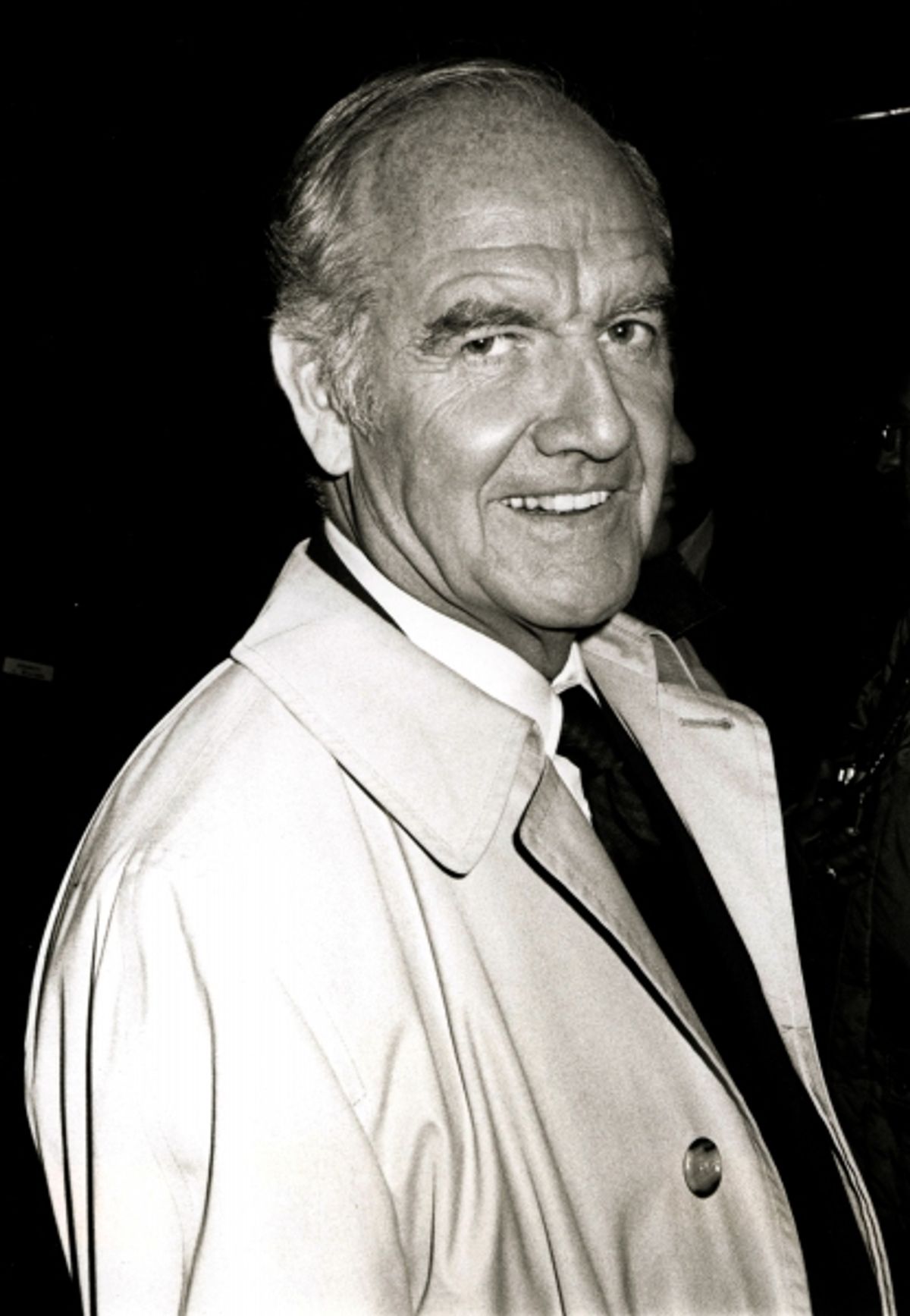 George McGovern leaving 30 Rock Plaza in New York City. 1982 at 