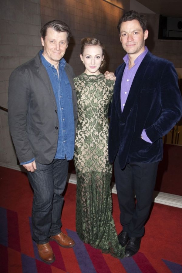 Anthony Calf (Colonel Pickering), Carly Bawden (Eliza Doolittle) and Dominic West (Pr Photo