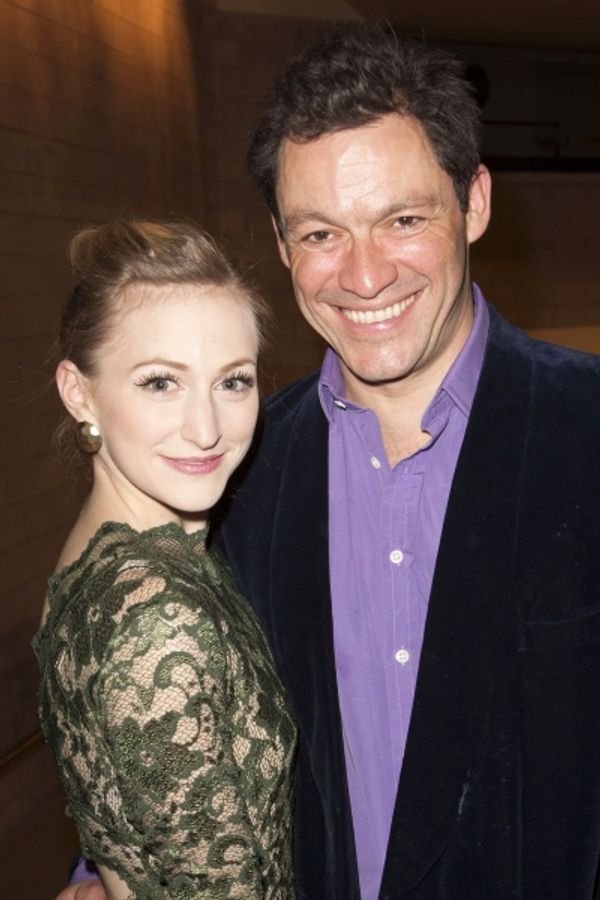 Carly Bawden (Eliza Doolittle) and Dominic West (Professor Henry Higgins) Photo