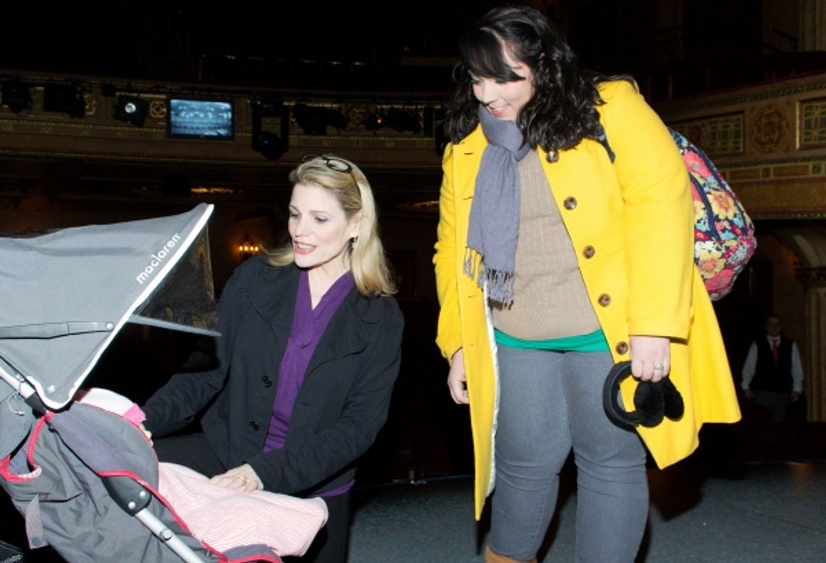 Nancy Johnston and Melissa Marengo prepare for their scene
 at 