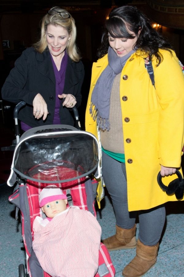 Nancy Johnston and Melissa Marengo prepare for their scene
 Photo
