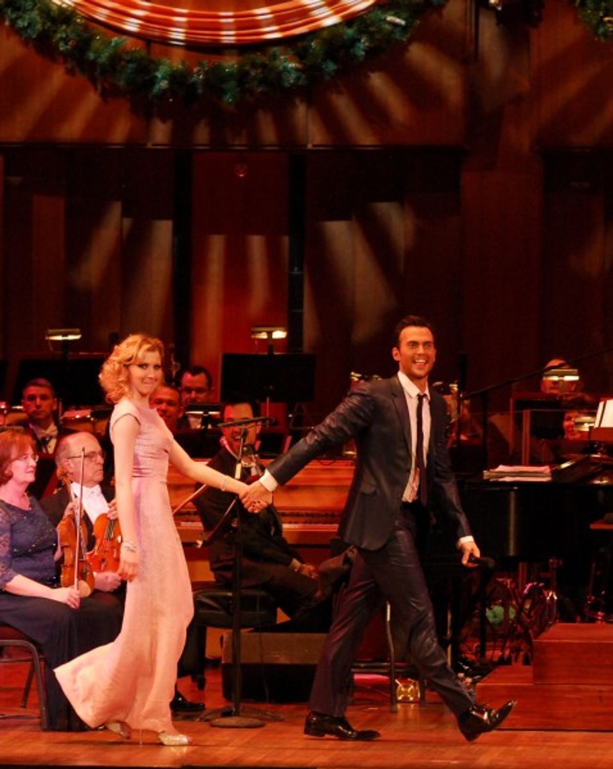 Nina Arianda and Cheyenne Jackson at 