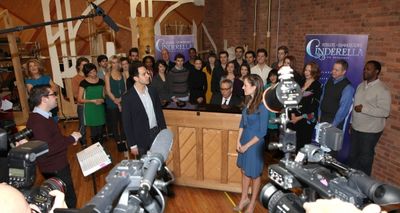 Laura Osnes & Santino Fontana with ensemble Photo