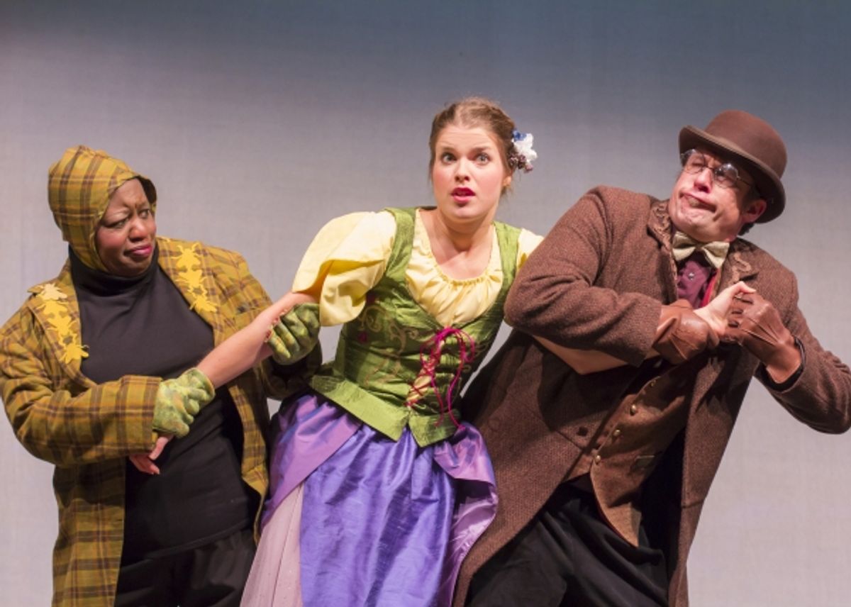 L. Louise Jackson as Mama Frog, Craig Griffin as Mole and Kelsey Cratty as Thumbelina at 