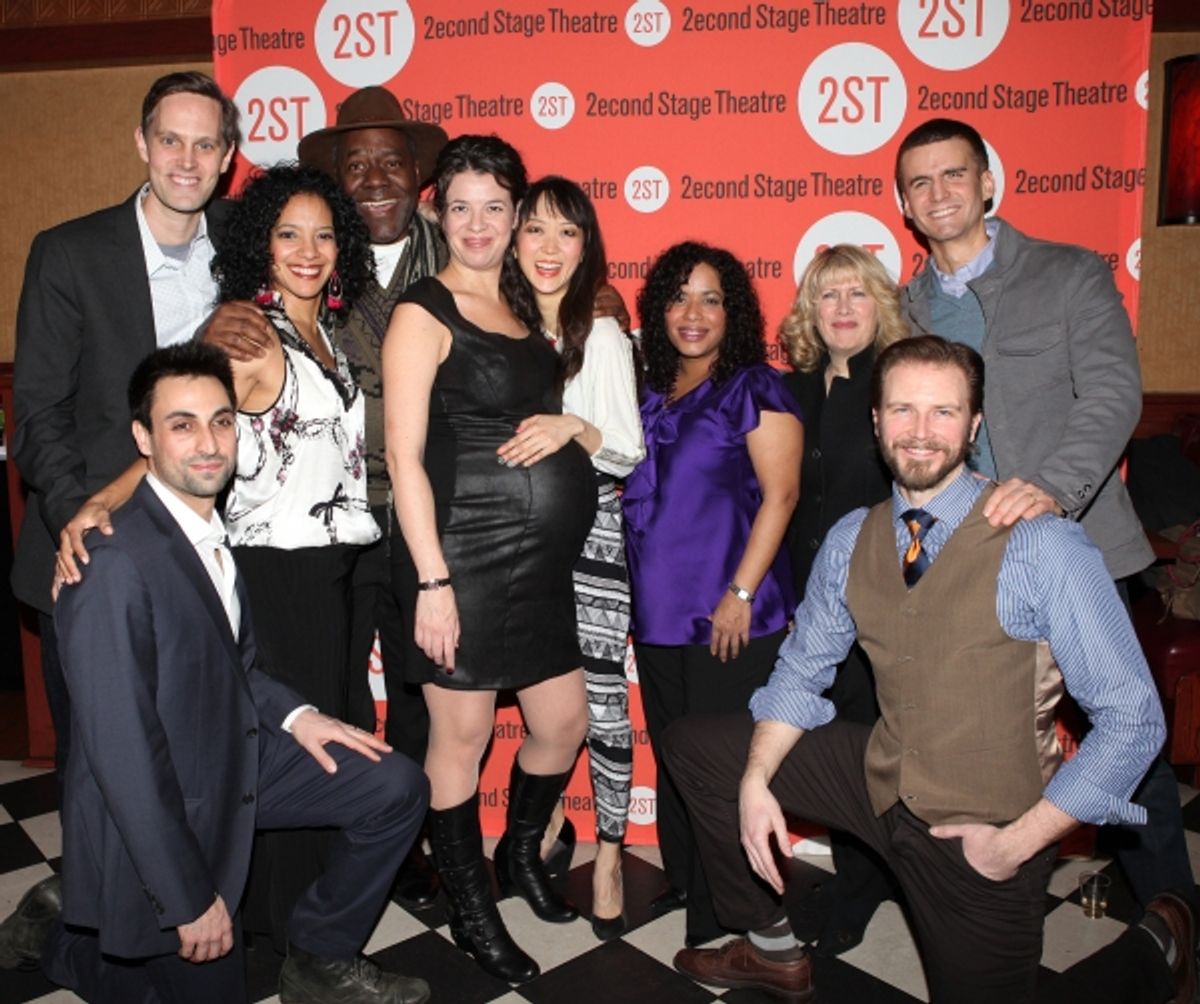 (L-R) Davis McCullum, Ryan Shams, Zabryna Guevara, Frankie R. Faison, Quiara Alegria Hudes, Sue Jean Kim, Liza Colon-Zayas, Bill Heck and Armando Riesco at 