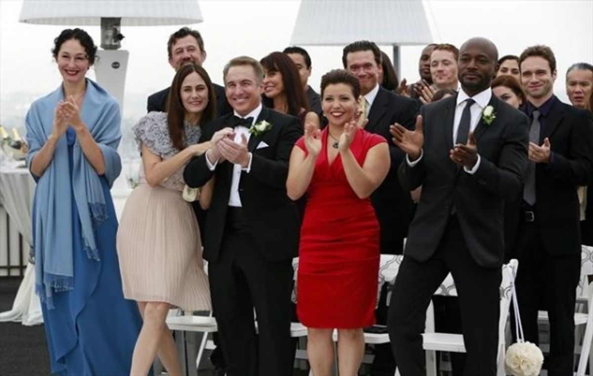 DIANE FARR, BRIAN BENBEN, JUSTINA MACHADO, TAYE DIGGS at 