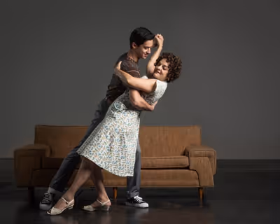 Alejandro (Michael Rosen) dances with his mother Inez  (Priscilla Lopez)  Photo