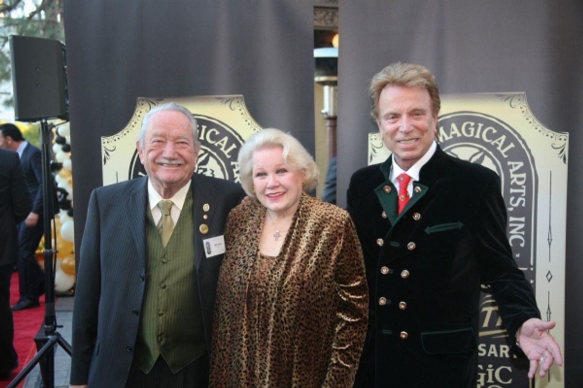 Milt Larsen, Irene Larsen and Siegfried Fischbacher at 