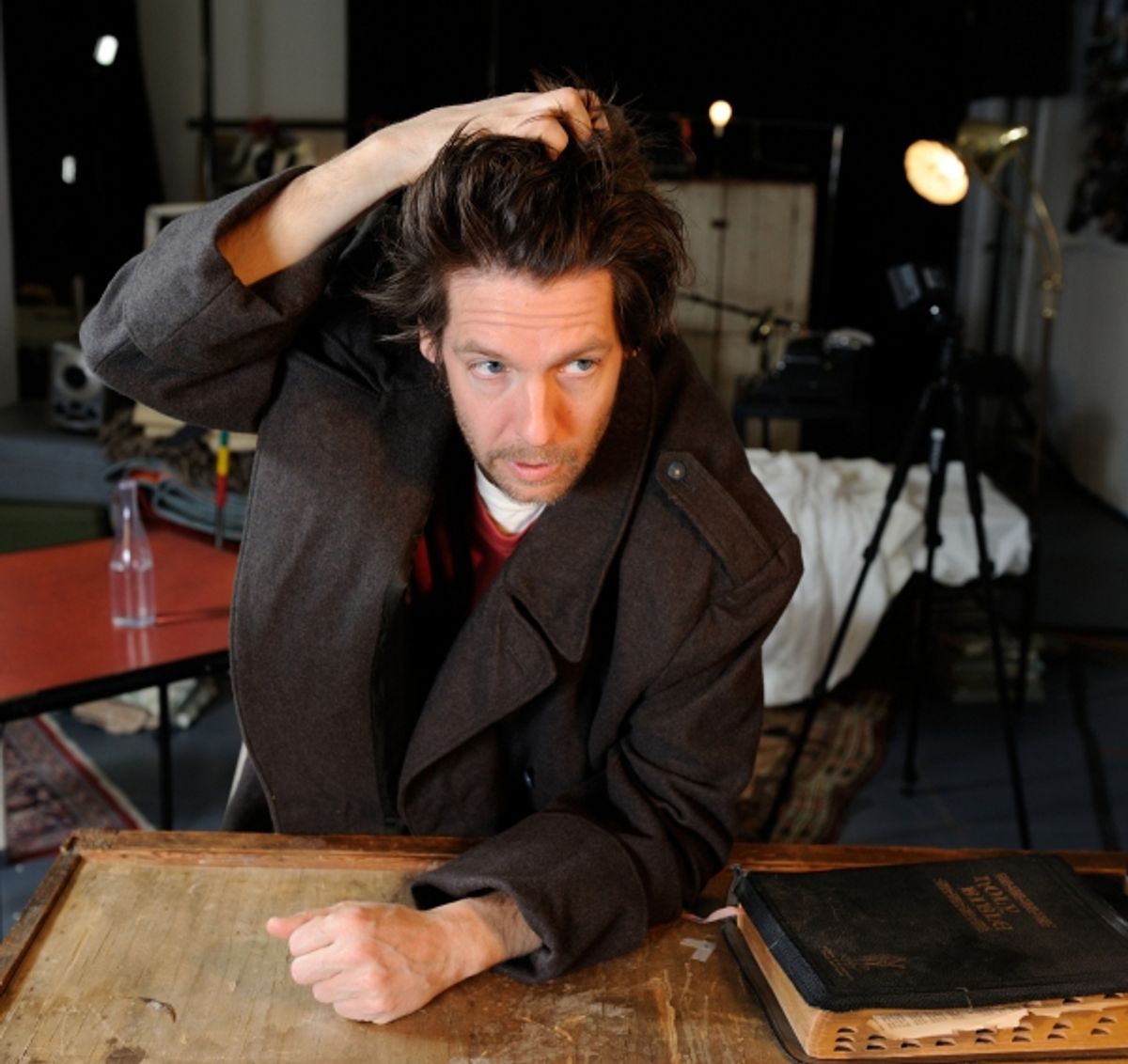 Trinity Rep resident company member Stephen Thorne as Raskolnikov at 