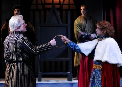 Jim Hopkins as Bolingbroke and Brent Vimtrup as King Richard II  Photo