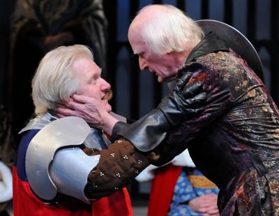 Jim Hopkins as Bolingbroke and Joneal Joplin as John of Gaunt Photo