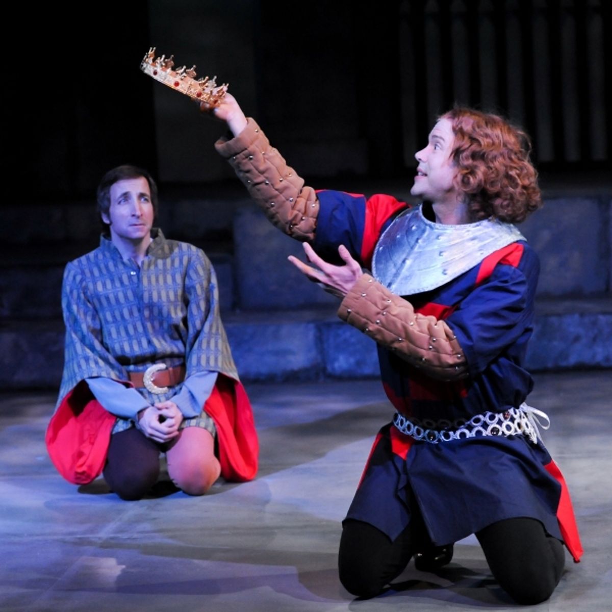 Paul Riopelle as Sir Stephen Scroop and Brent Vimtrup as King Richard II  at 