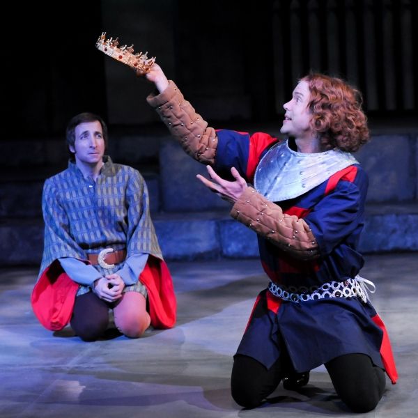 Paul Riopelle as Sir Stephen Scroop and Brent Vimtrup as King Richard II  Photo