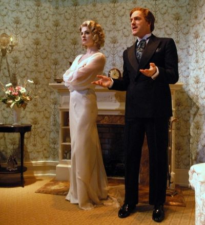 Heather Lacy (Elvira) and Steven Cole Hughes (Charles Condomine) Photo