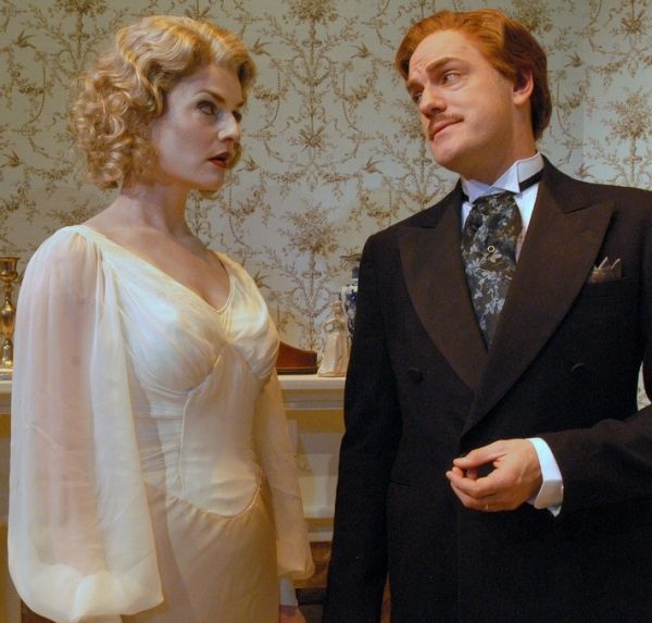 Heather Lacy (Elvira) and Steven Cole Hughes (Charles Condomine) Photo