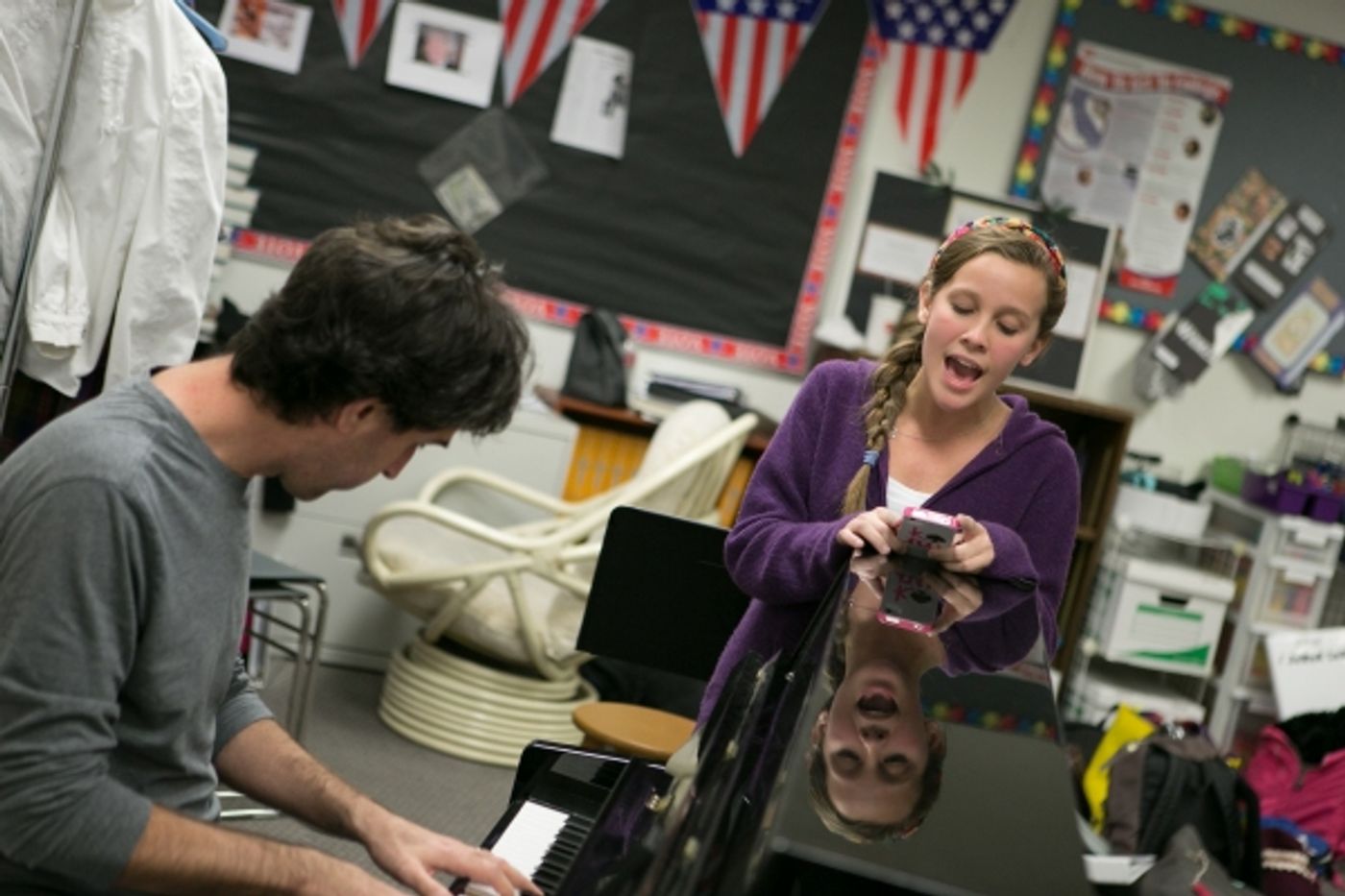 Photos: Tony Winner Jason Robert Brown & OCSA Rehearsing for PERFORMING W/ PROS Concert, 2/1-2  Image