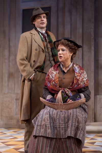 Robert Sean Leonard as Henry Higgins and Charlotte Parry as Eliza Doolittle Photo