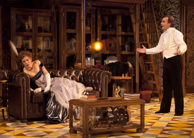 Charlotte Parry as Eliza Doolittle and Robert Sean Leonard as Henry Higgins Photo