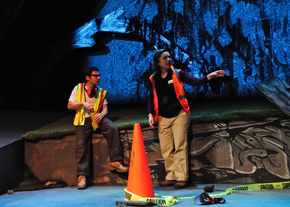 Cory Einbinder as Gus and Kalle Macrides as Lia at 