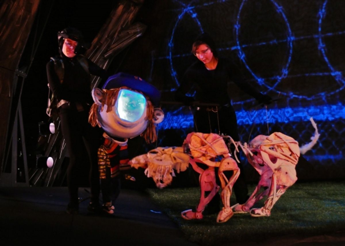  Caroline Tamas as Big Headed Toddler and Claire Moodey as Ghost Dog at 