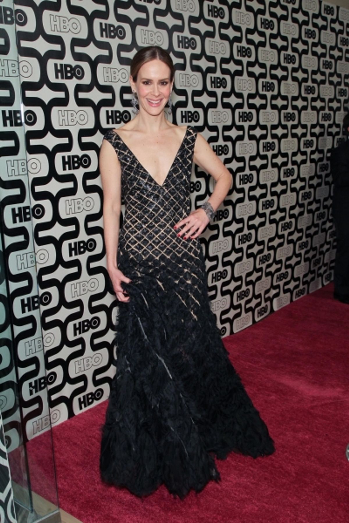 Sarah Paulson at 70th Annual Golden Globe Awards HBO Party (Photo by Picture Perfect / Rex USA) at Fashion Photo of the Day 1/16/16 - Sarah Paulson