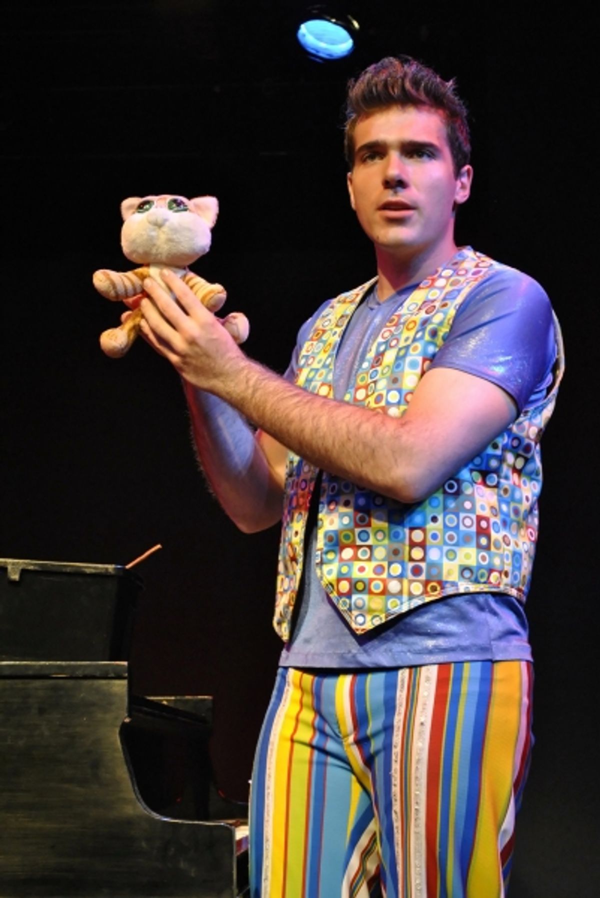 Jonathan Roxmouth with a prop from 'Andrew Lloyd Webber's CATS' at 