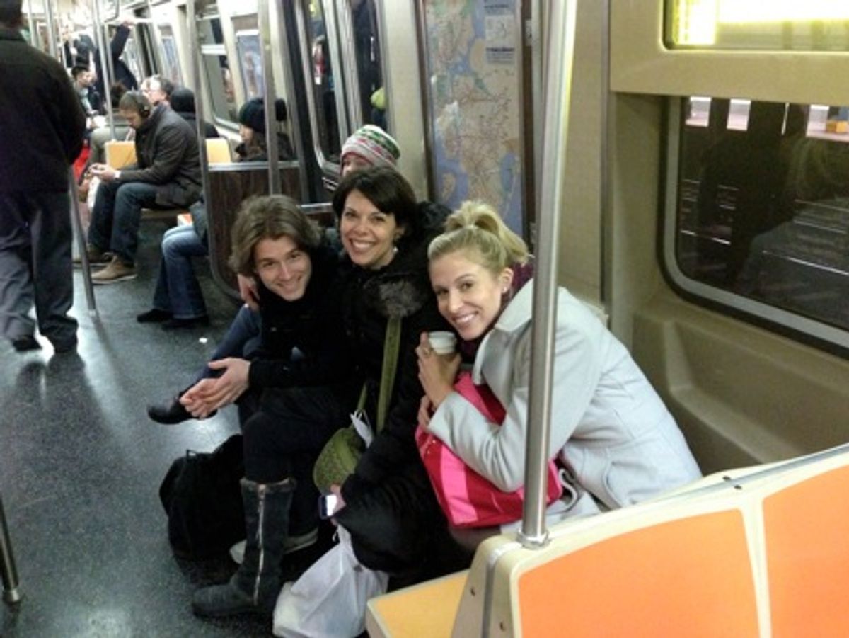 The ride over with Andy Mills, Jill Abramovitz, and Stephanie Gibson. at 