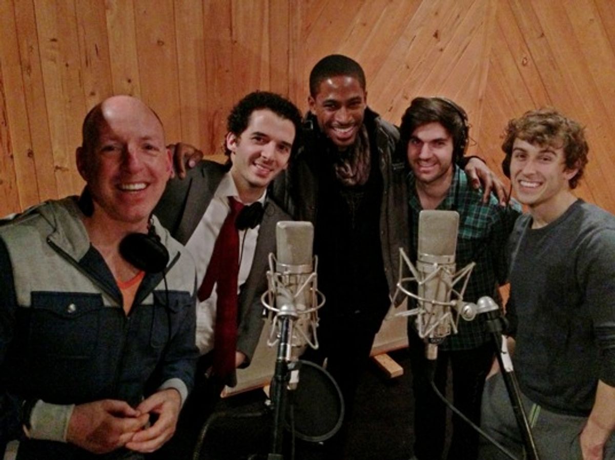 Branch Woodman, Kevin Worley, Robert Hartwell, Drew Franklin, and Cody Williams at MSR Studios. at 