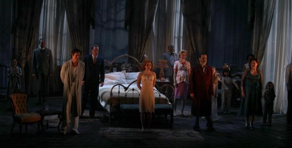 Benjamin Walker, Michael Park, Scarlett Johansson, Brian Reddy, Emily Bergl, Ciaran H Photo