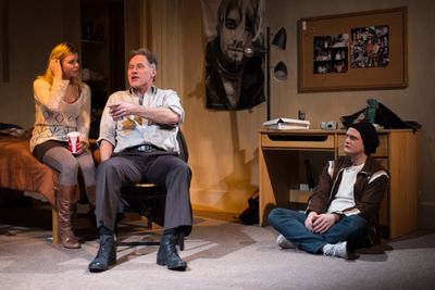 Anna Stromberg as Doe, Michael Cullen as Professor Denton and Nick Lawson as Bromley Photo