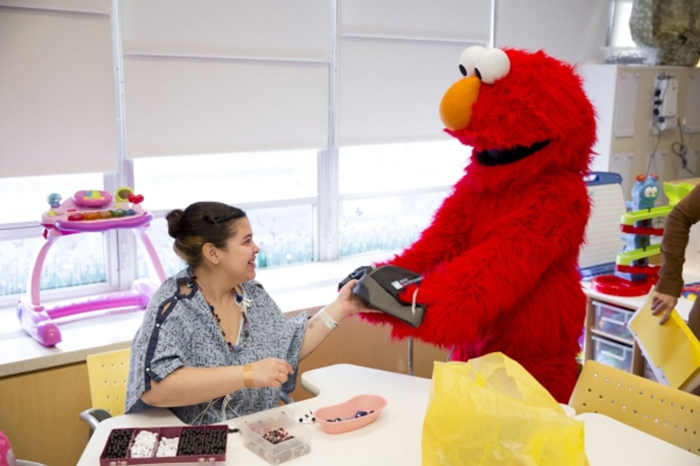 Photo Flash: Elmo and Garden of Dreams Foundation Celebrate NYU Tisch Pediatric Ward Reopening Photo Flash: Elmo and Garden of Dreams Foundation Celebrate NYU Tisch Pediatric Ward Reopening Image