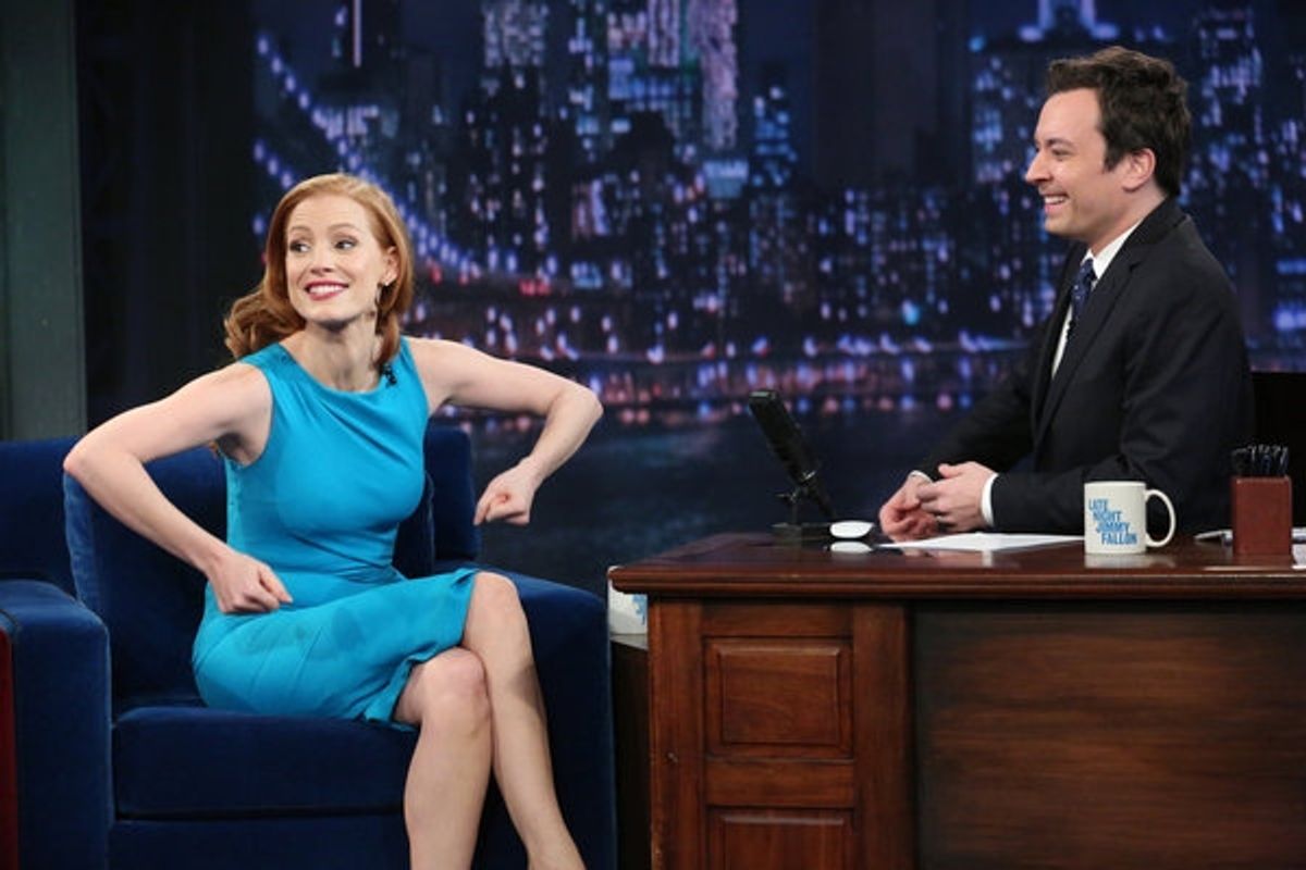 Jessica Chastain, Jimmy Fallon at 