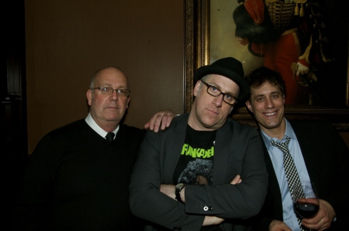 Director Frank Licato (left), playwright Michael Puzzo (center) and producer Justin Reinsilber (right) at 