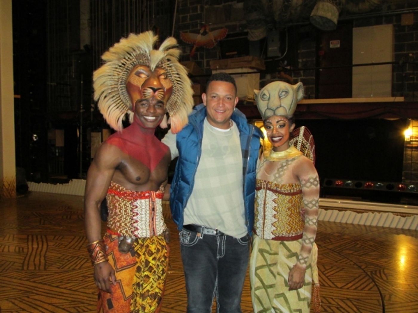 Photo Flash: Detroit Tigers' Miguel Cabrera Visits THE LION KING  Image