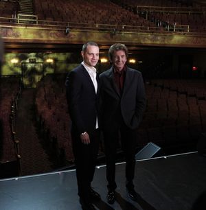 Jordan Roth with Barry Manilow on stage Photo